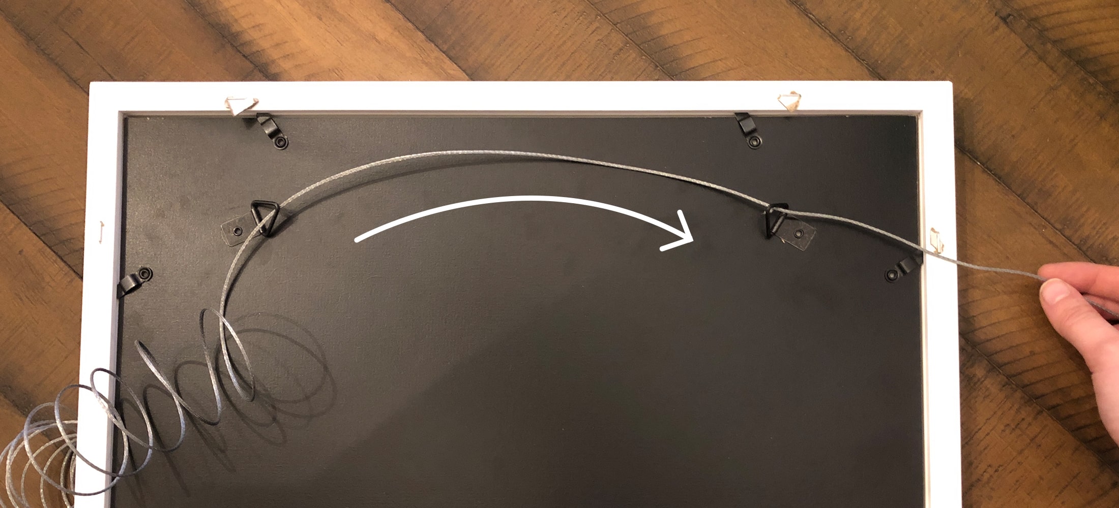 How to attach picture frame wire. 