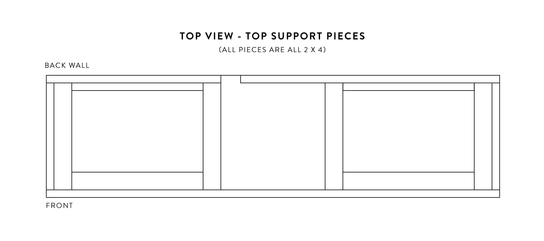 Plans for top support pieces.