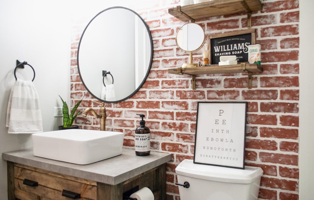 DIY Faux Brick Wall