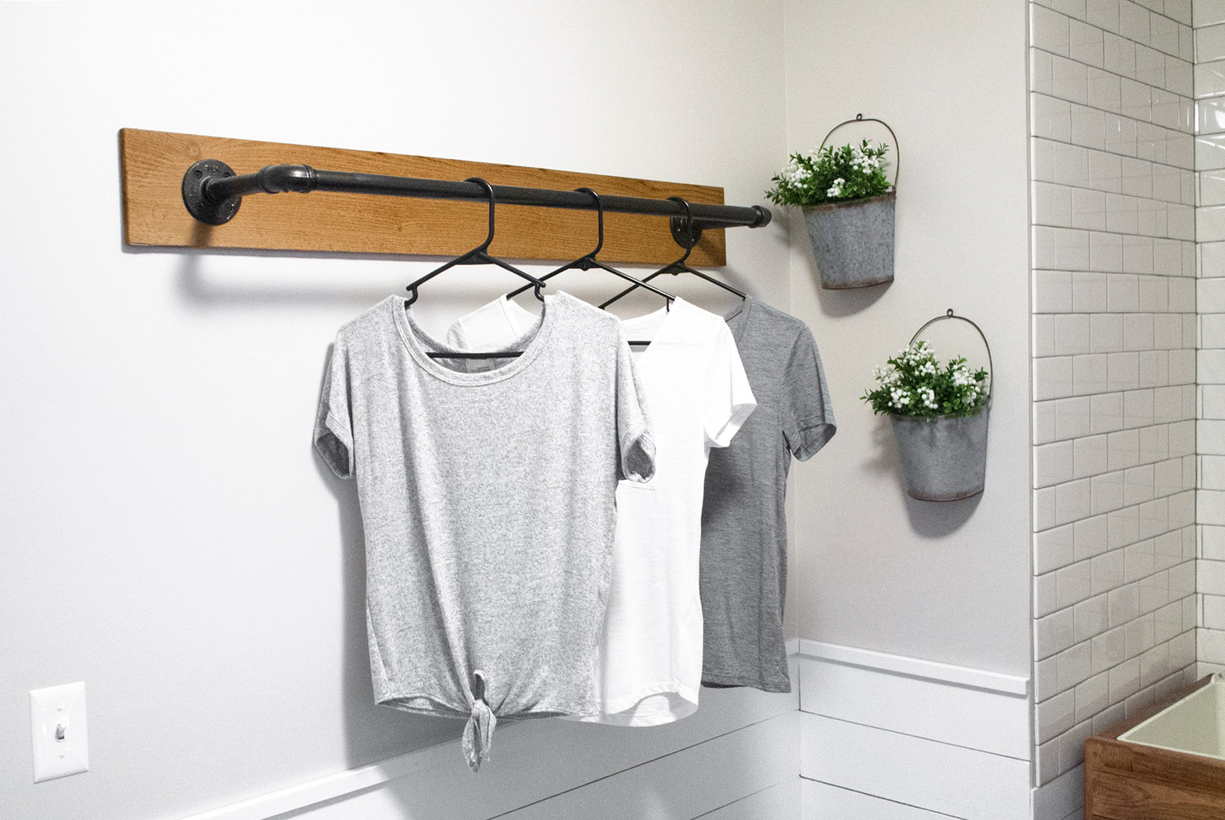 diy industrial pipe clothing rack wall mounted pipe clothing rack wall mounted