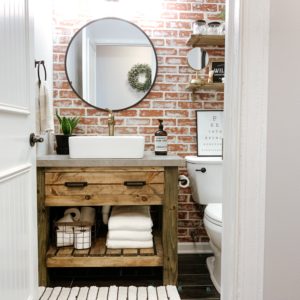 DIY Rustic Bathroom Vanity