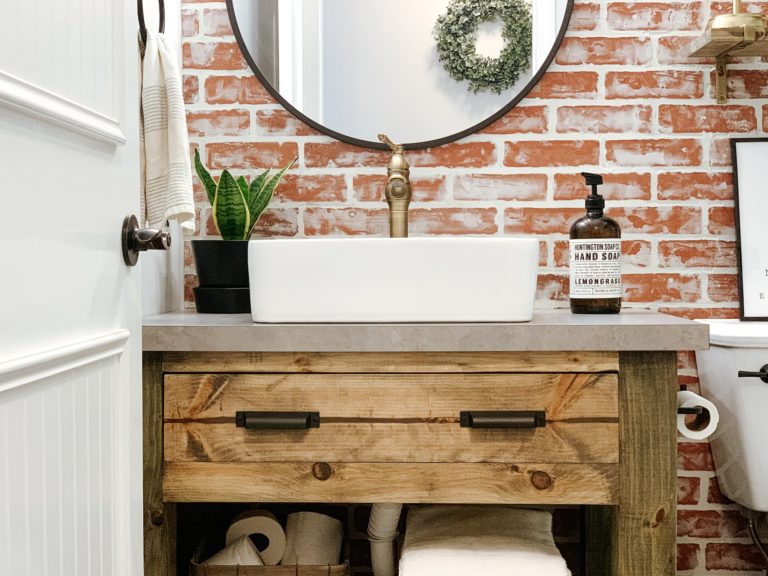 DIY Rustic Bathroom Vanity | Sammy On State