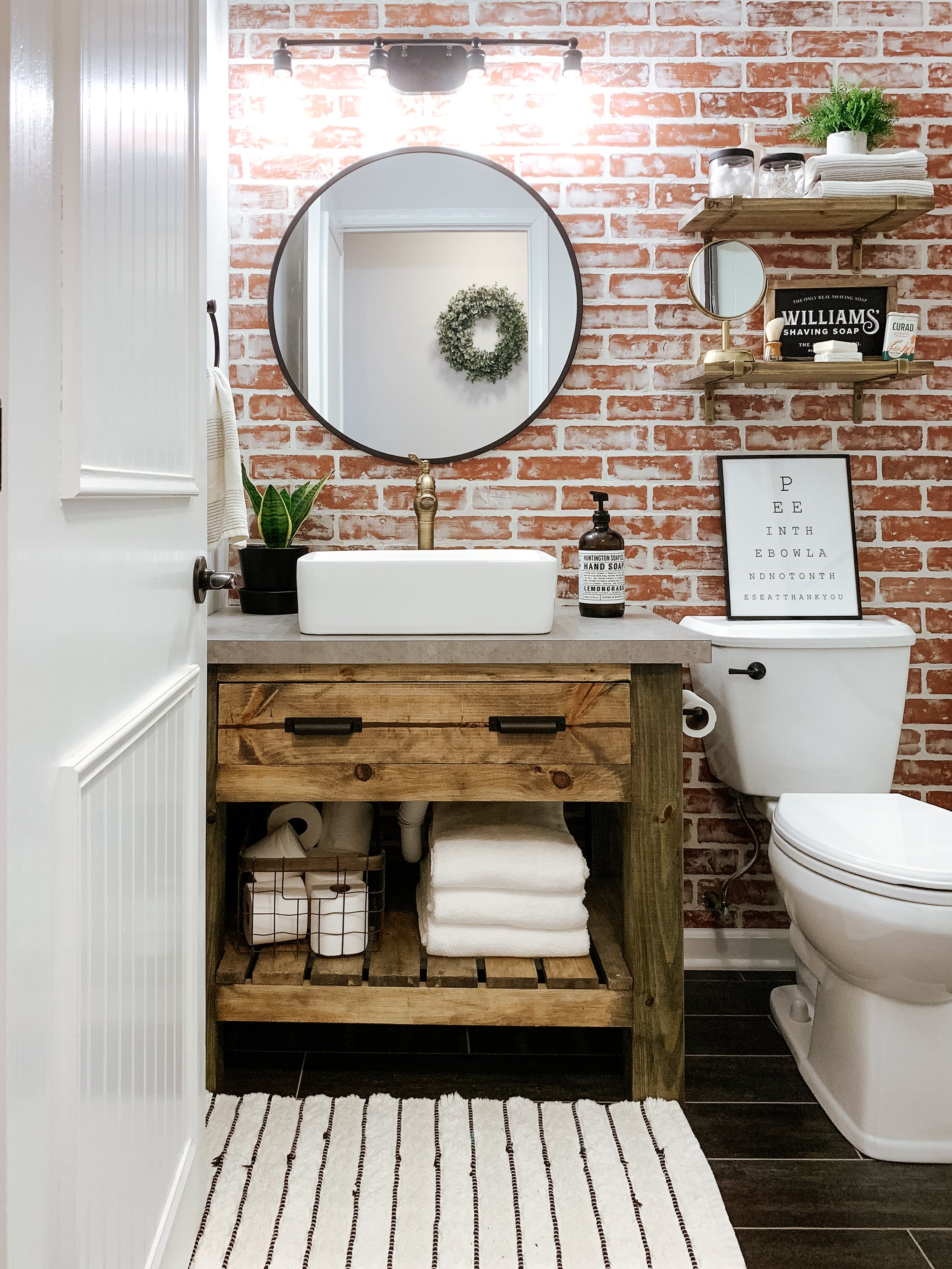 Diy Rustic Bathroom Vanity Sammy On State, Build Your Own Rustic Bathroom Vanity