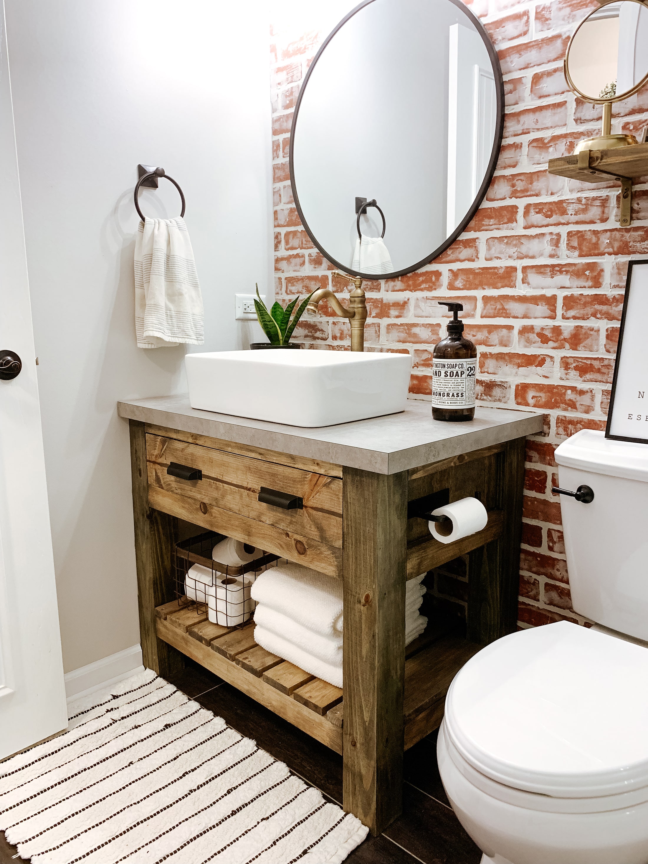 DIY Rustic Bathroom Vanity | Sammy On State