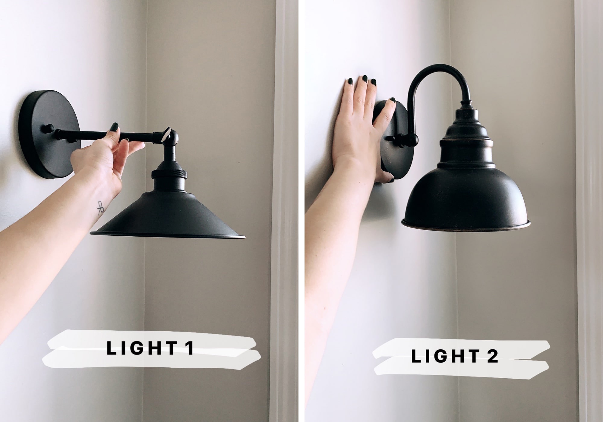 Choosing between light 1 and light 2 styles