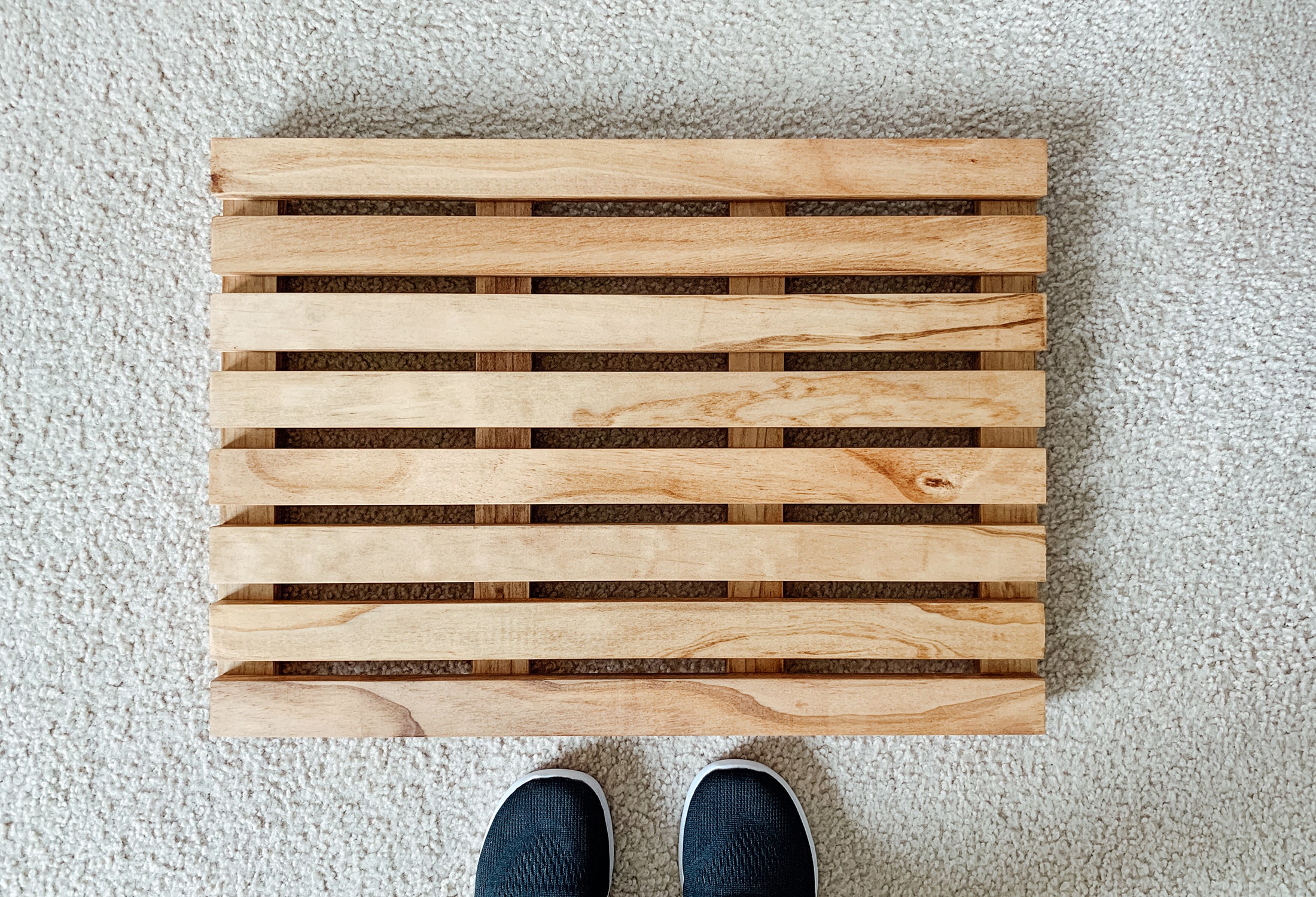 DIY wood bath mat