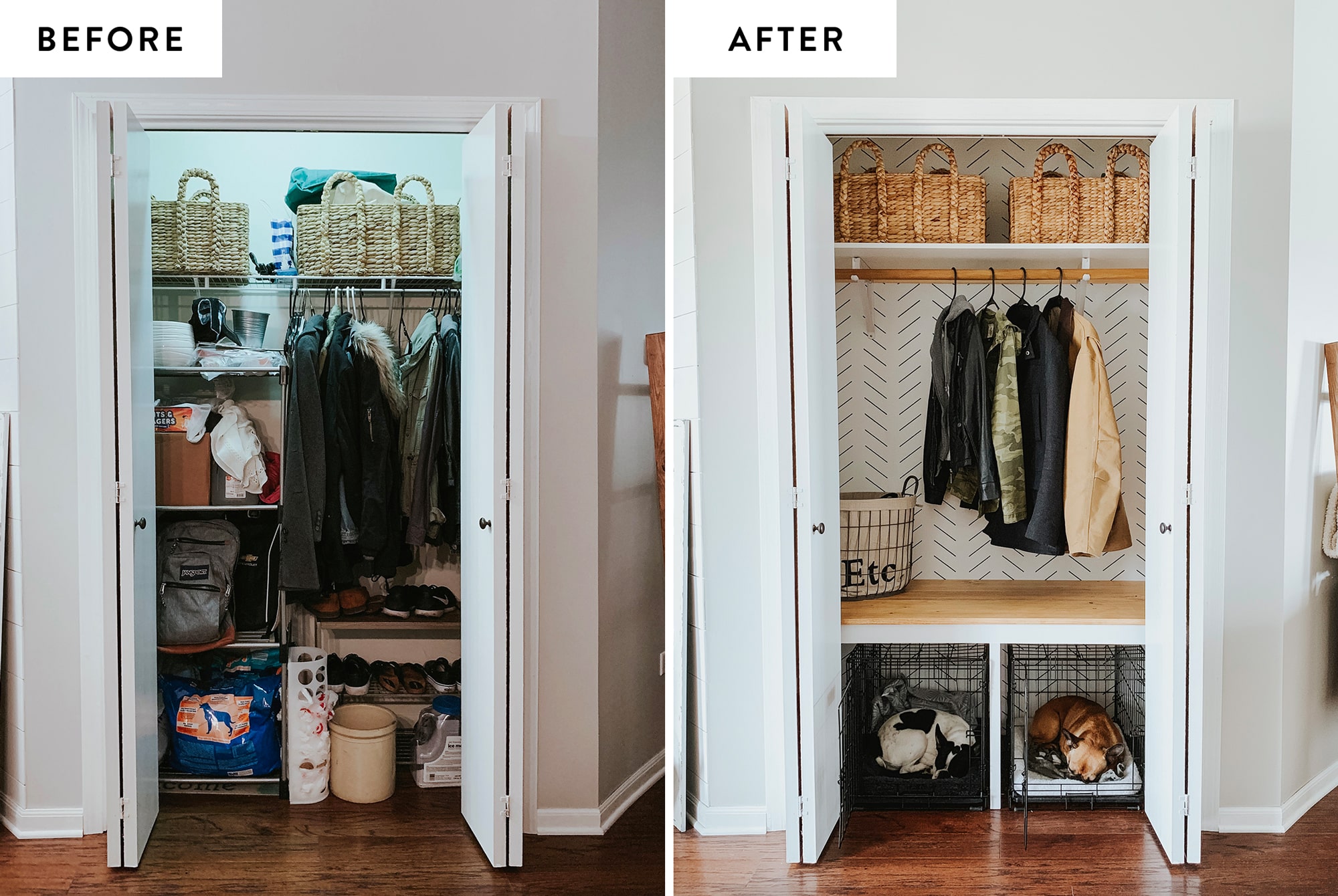 How To Organize an Entry Way Closet / Make the Most of an Awkward